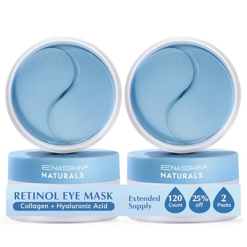 Enaskin Naturals Under Eye Patches Blue 2 Pack for Dark Circles & Puffiness