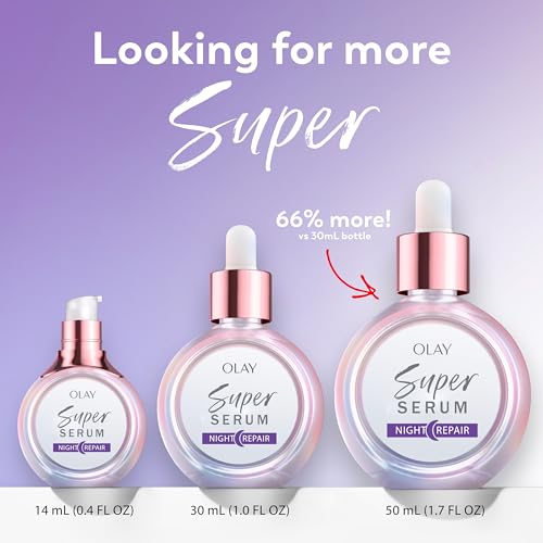 Olay Super Serum Night Repair 1.7 Fl Oz Fragrance-Free 5-in-1 Skin Care