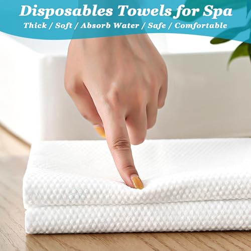 Disposable Hair & Body Towels 100 PCS Ultra Soft Quick Dry Spa Towels 28x12in