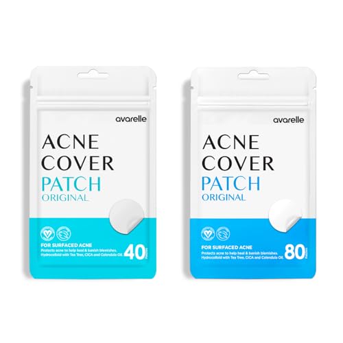 AVARELLE Acne Patches Hydrocolloid Spot Treatment with Tea Tree & Calendula - 120 Count