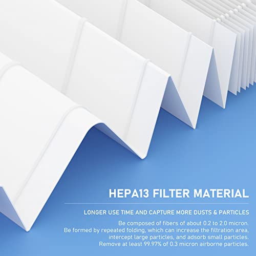 Dual Protection Pack of 6 HEPA Filters Compatible with Blueair 500/600 Series Air Purifiers