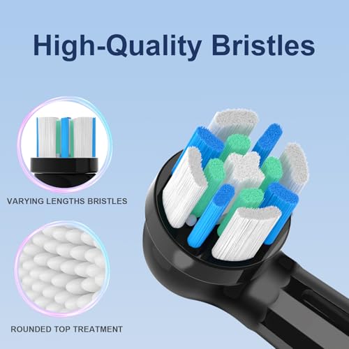 10 Pack Reusable Electric Toothbrush Replacement Heads for Oral B IO Series - Medium Bristles