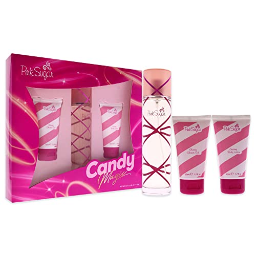 Pink Sugar Candy Magic Women’s Gift Set - EDT Spray, Shower Gel & Body Lotion