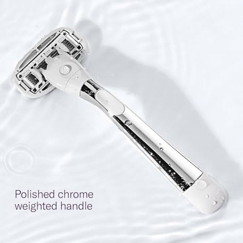 Flamingo Razors for Women, 1 Razor (Polished Chrome) Handle and 1 Razor Blade Refill