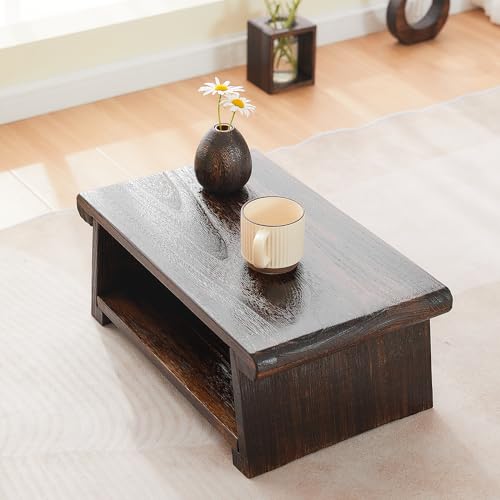 Japanese Low Floor Folding Table - Meditation, Tea, Altar & Home Use
