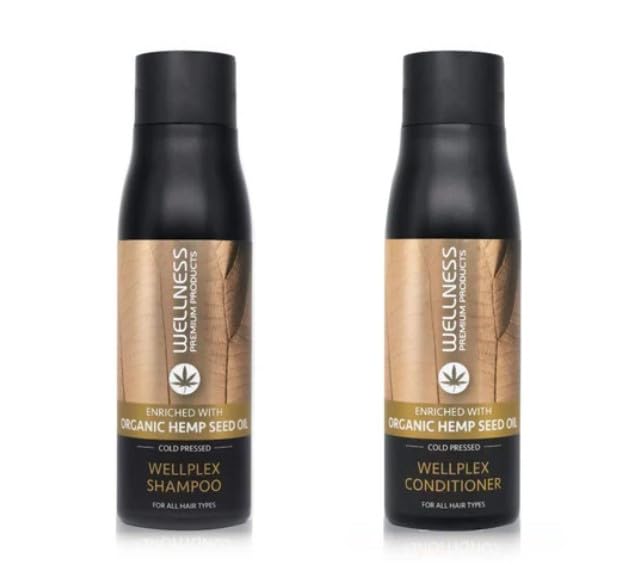 Hemp Infused Hair Repair Bundle with Shampoo & Conditioner - Vegan, Hydrating & Strengthening