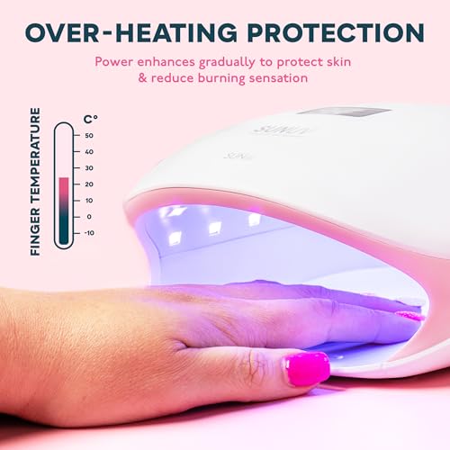 SUNUV Sun4s Pink UV & LED Gel Nail Lamp with LCD Display, 36 LEDs