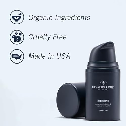 Mens Face Moisturizer, Hydrates Dry Skin, Soothes Irritation, Eliminates Razor Burn & Redness, Daily Use Moisturizing Face Cream, Anti Aging & Anti Wrinkle, Quick Absorbing, No Sticking, No Bad Odors