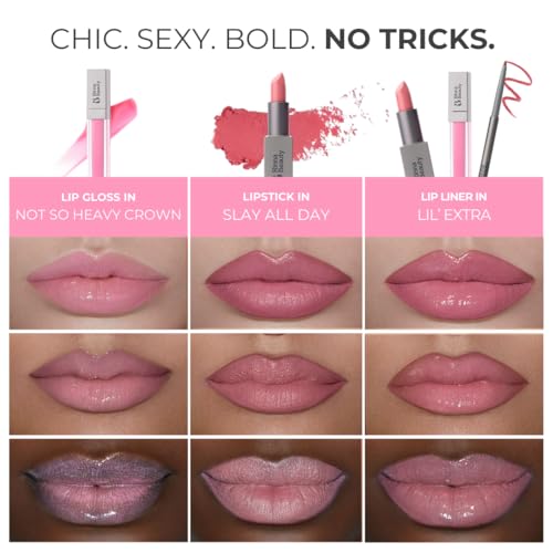 All-in-One Lip Kit Pinky - Lipstick, Gloss, & Liner - Vegan & Long-Lasting
