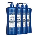 Suave Men Charcoal 3-in-1 Shampoo Conditioner Body Wash 4 Pack 28 FL Oz