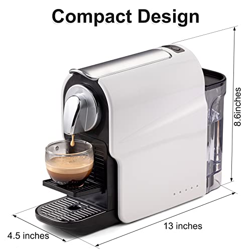Espresso Capsule Coffee Maker with 20 Bar Pump, Removable Water Tank, Adjustable Cup Tray