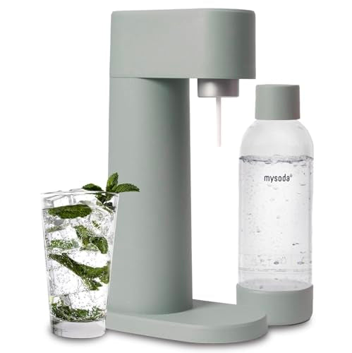 Mysoda Woody Carbonated Water Maker Sage Green - 1L Bottle, Eco-Friendly & Noise-Free