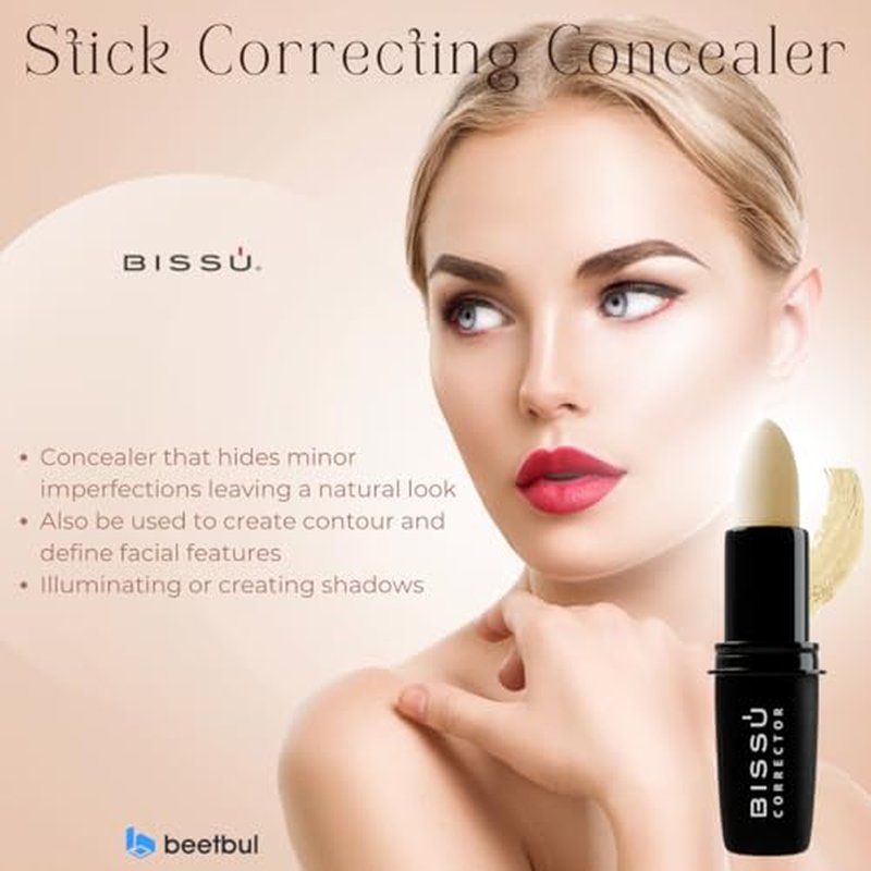 Biss? Stick Correcting Concealer - 15 Versatil Shades, Natural Finish, Contouring, Highlighting, Easy Application, 4,7 grms (Medium Beige, Stick)