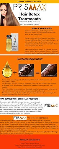 Prismax Deep-Conditioning Hair Treatment - 0.5 oz Pack of 5 - Rejuvenates Dry Damaged Hair, Reduces Frizz & Porosity, Formaldehyde-Free