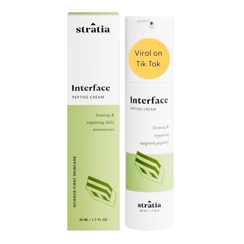 Stratia Interface Peptide Face Moisturizer - Hydrating, Anti-Aging, Sensitive Skin