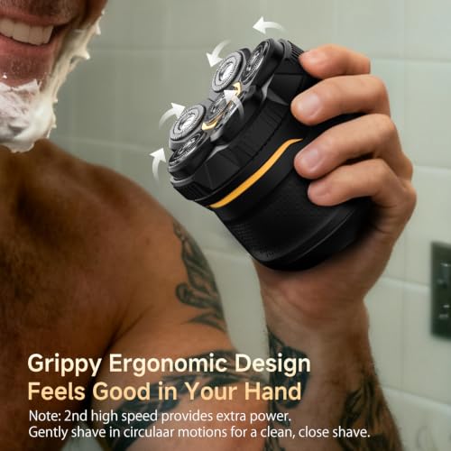 Likefun Magnetic Cordless Bald Head Shaver for Men - Black, USB-C Rechargeable