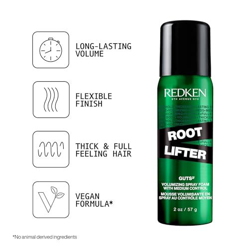 Redken Root Lifter Volumizing Spray Foam For All Hair Types - Provides Body, Volume & Anti-Frizz Protection, Medium Control