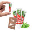 Bulk Travel Toothpaste Tubes 0.2 oz Fresh Mint Pack of 300 - TSA Approved Eco-Friendly