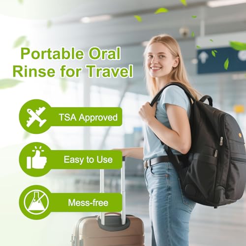 50 Pc TSA-Approved Travel Size Mouthwash - Alcohol-Free Mint Flavor - Leak-Proof Mini Bottles - Variation of THIS listing 50
