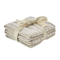 Longborough Tan 4-Piece Turkish Cotton Washcloth Set - Soft & Absorbent