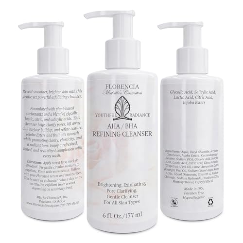 Gentle AHA BHA Exfoliating Face Wash - 6 oz for Radiant Skin