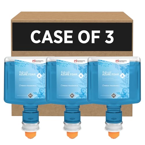 SC Johnson Professional Refresh Azure Foam Hand Soap 1.2L Touch-Free, Pack of 3 - Fresh Apple Scent