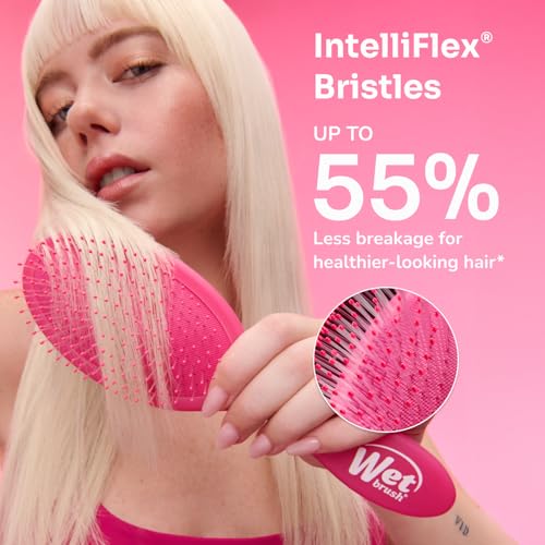 Wet Brush Original Detangler Hair Brush, Pink (Desert Afterglow), Ultra-Soft IntelliFlex Bristles, Detangling Bristles Glide Through Tangles (Wet Dry & Damaged Hair), Women & Men (Pack of 2)