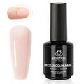 Beetles 15ml Rubber Base Gel Nail Polish, Nude Pink Gel Polish Color Base Builder Neutral Base Coat Nail Strengthener for Nail Art Design, Soak Off UV LED light Needed