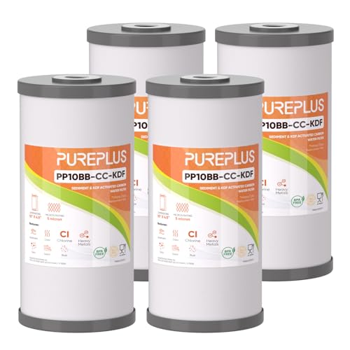 Heavy Metal Reduction Whole House Water Filter 10x4.5 Inch - 4 Pack, Deluxe Variation