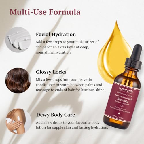 Rosehip Facial Oil Blend - Deep Hydration & Anti-Aging Moisturizer - 2 fl oz (Variation: Rosehip)