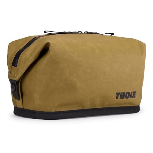 Thule Aion Toiletry Bag - Water-resistant bag for toiletries, makeup & shaving essentials - Removable liquids bag included - Easy to clean - Snap loop for easy hang - Waxed, PFC-free fabric