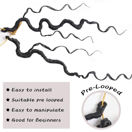 Goddess Locs Crochet Hair 8 Inch - 9 Packs, Natural Full Look, Easy Install