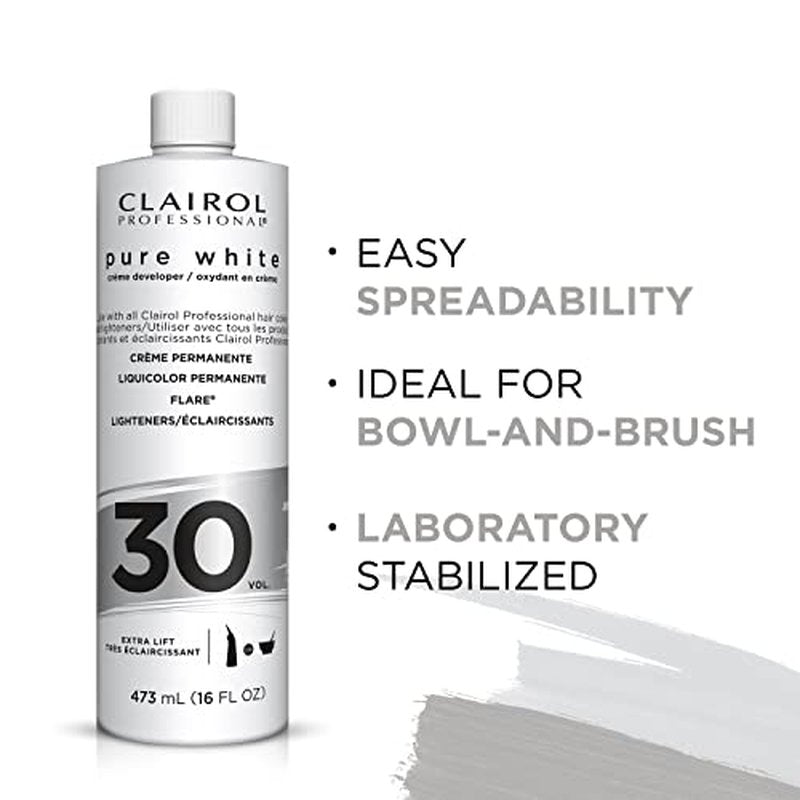 Clairol Professional Pure White 30 Volume Hair Developers for Lightening & Gray Coverage