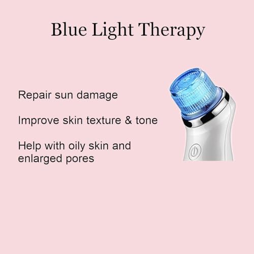3-in-1 Diamond Microdermabrasion Machine - Vacuum & Light Therapy Tool - Anti-Aging Device for Face & Neck - Skin Tightening - Wrinkle Reducing - Jawline Definition