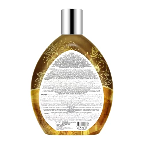 Tanning Bed Lotion With Bronzer And Accelerator, Bronzing Tanning Lotion For Tanning Beds, Sun Tanning Lotion For Outdoor, Mango, Dha-Free, 13.5 Fl.Oz