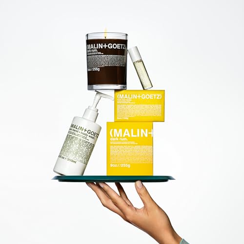 MALIN+GOETZ Rum Body Lotion | Lightweight Hydrating Lotion with Vitamin B5, Avocado + Grapeseed Oils | Nourishing, Fast-Absorbing Moisturizer | Vegetarian + Cruelty-Free | Dark Rum Scent (8.5 Fl Oz.)