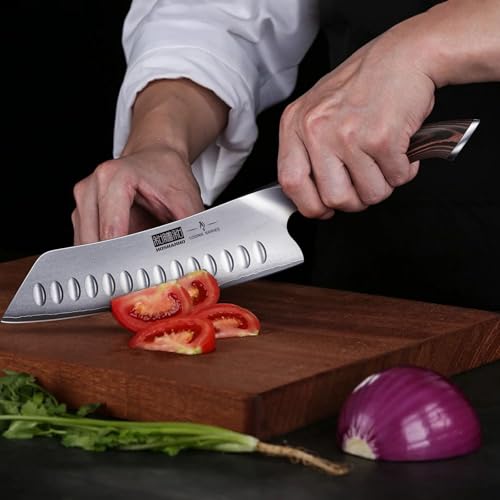 7 Inch Japanese Chef Knife - Ultra Sharp Santoku Kitchen Knife Variation of THIS listing