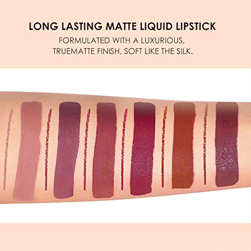 FantasyDay 12Pcs Long-Lasting Matte Nude Lip Gloss Lipstick Lip Plumping Makeup Gift Sets for Girls and Women, Waterproof Lipgloss Lip Stain Liquid Lipcolor - Highly Pigmented Color and Instant Shine