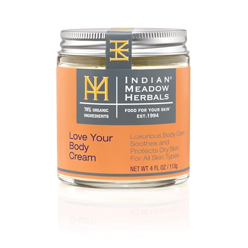 Indian Meadow Herbals Love Your Body Cream (4oz) - Luxurious Ultra Repair Cream Soothes & Protects Dry, Itchy Skin, scaly, sensitive skin. For Face & Body.