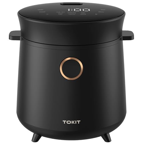 Mini Rice Cooker with 3-Cup Capacity and Black Finish - 9 Presets