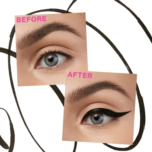 wet n wild Proline Felt Tip Eyeliner Dark Brown, .017z (Pack of 3)