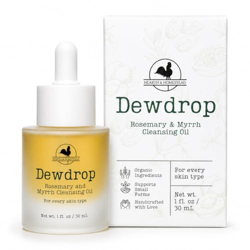 Dewdrop Oil Cleanser - Gentle Makeup & Sunscreen Remover with Chamomile & Pink Grapefruit, 1oz
