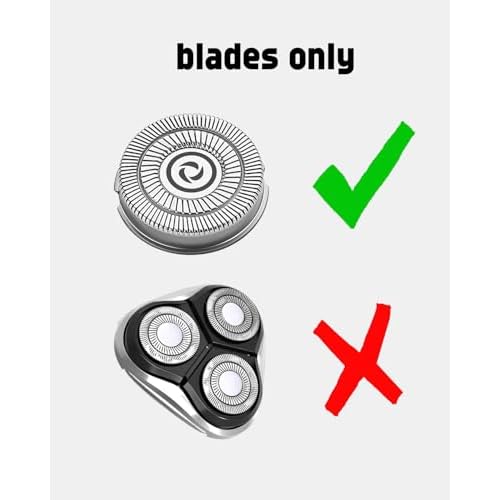 RMS8101 Replacement Blades for Men's Electric Shaver RMS8101 RMS7109, 6PCS Electric Razor Blades, 2 Cleaning Brush