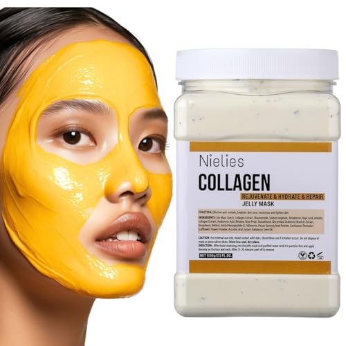 Nielies Hydro Jelly Face Masks Collagen & Hyaluronic Acid - Moisturizing Facial Powder, 23 Fl Oz