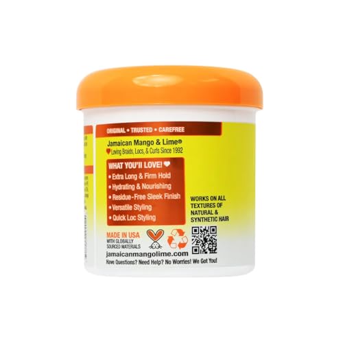 Jamaican Mango & Lime Love Your Locs Locking Firm Wax ? Strong Hold Styling Wax for Locs, Twists & Braids ? Strengthens, Conditions & Hydrates