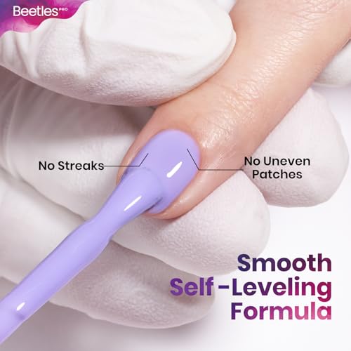 Beetles Pro Purple Gel Polish - On The Move 20ml Light Pastel Purple Gel Polish, Professional Nail Tech Formula, High Pigment Soak Off UV LED Long Lasting