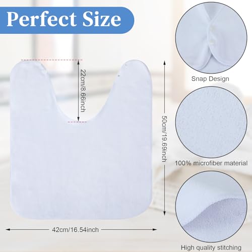 White Split Design Microfiber Facial Towels Set - Spa, Home & Salon Use