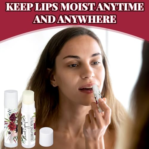 Wedding Flower Lip Balm Favors Bulk 50pcs - Bridal Shower & Wedding Gifts