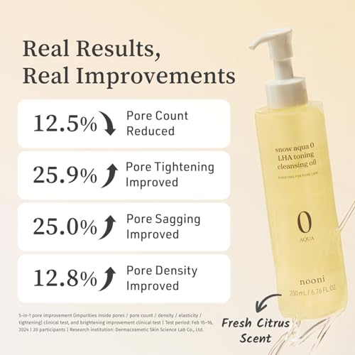 NOONI Snow Aqua 0 LHA Toning Cleansing Oil - Makeup & Blackhead Remover