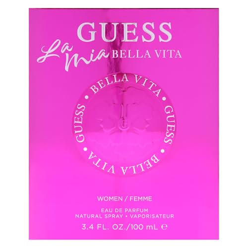 GUESS La Mia Bella Vita Eau de Parfum Spray for Women 3.4 Fl Oz - Glamorous Floriental Fragrance